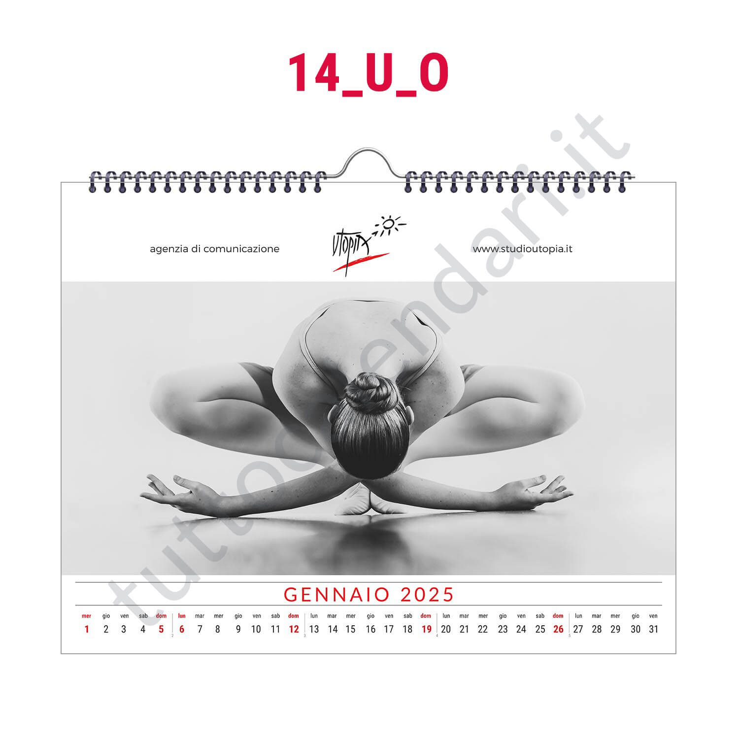 Calendario su misura spiralato